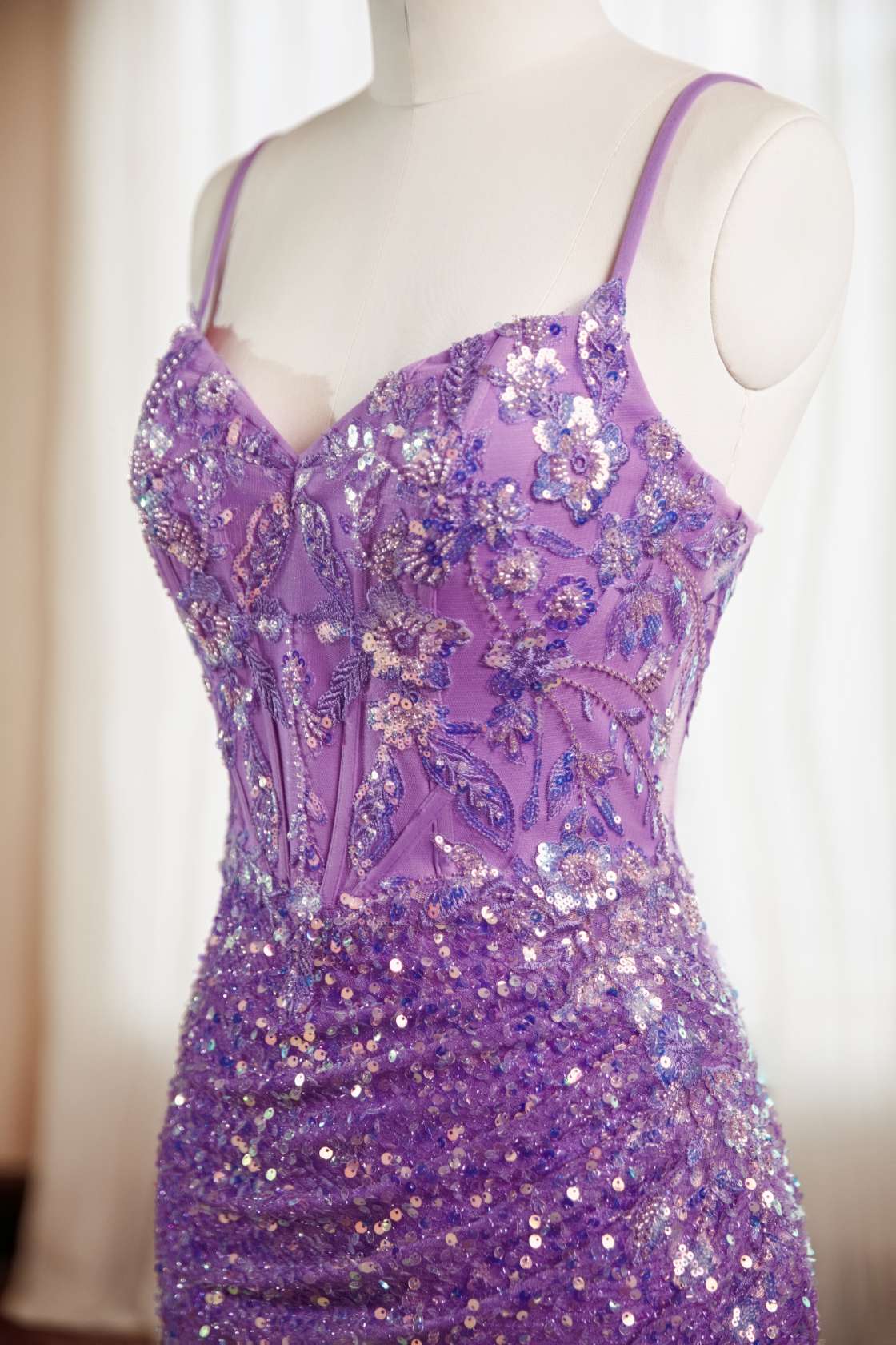 Sequin Mermaid Prom Dresses for Women 2025 Sparkly Lace Applique Evening Dresses