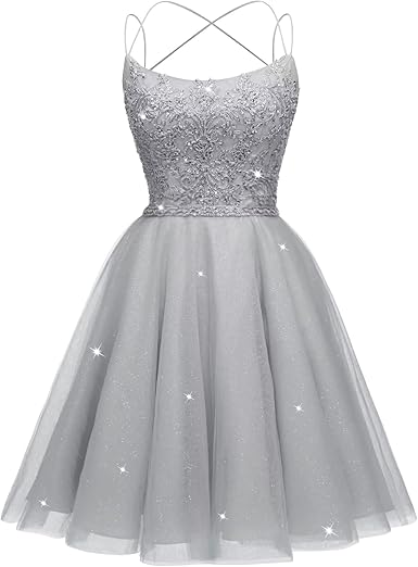 Tulle Homecoming Dresses 2025 Sparkly Short Prom Dresses Spaghetti Straps A-line HOCO Dresses
