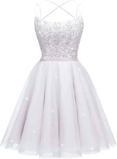 Tulle Homecoming Dresses 2025 Sparkly Short Prom Dresses Spaghetti Straps A-line HOCO Dresses