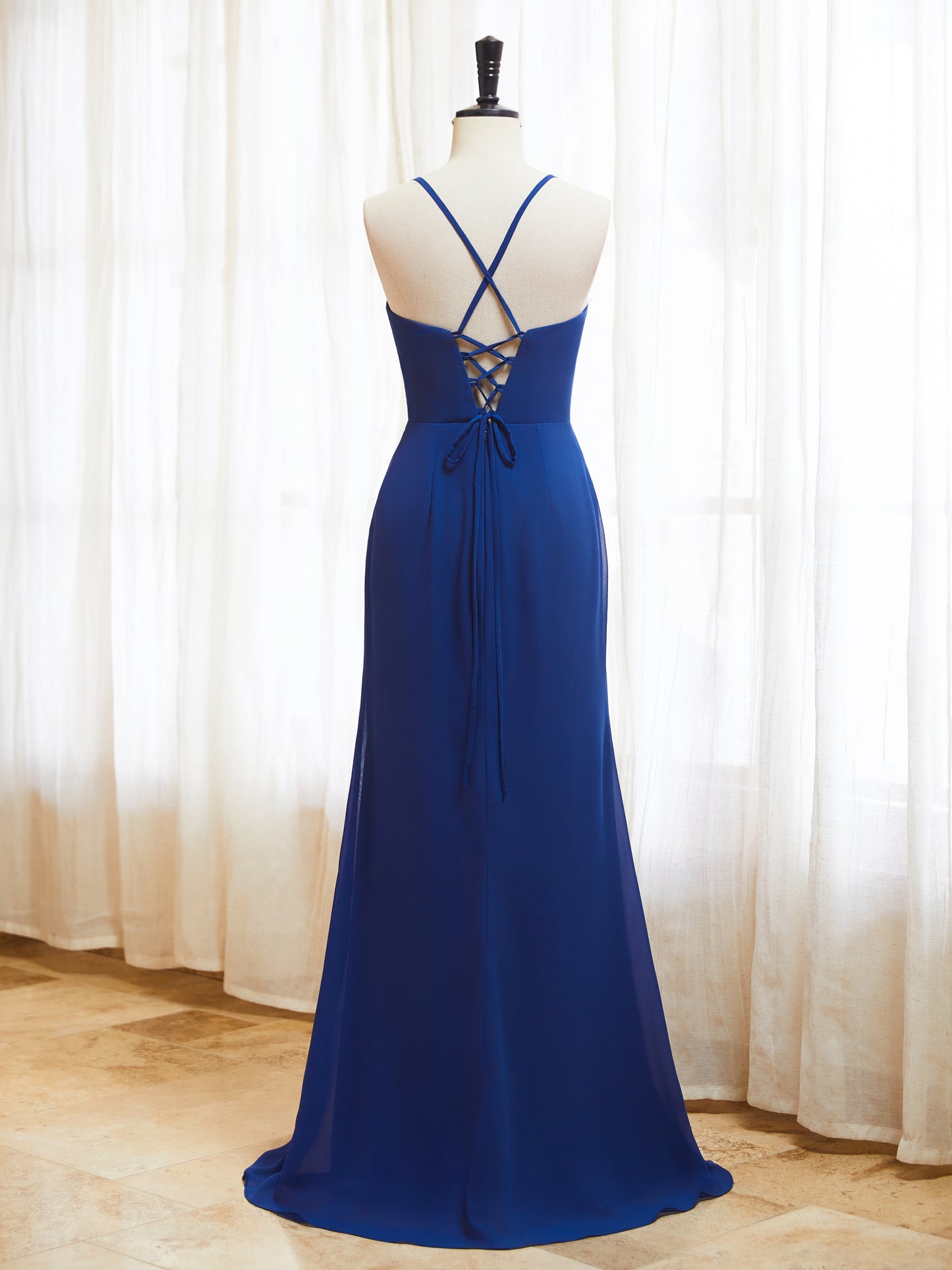 Ruffle Chiffon Bridesmaid Dresses for Women Pleated Ruched Formal Prom Party Dress