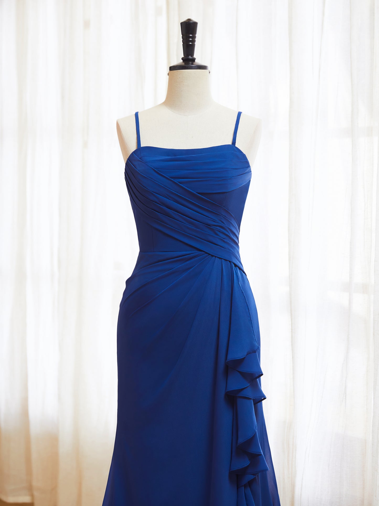 Ruffle Chiffon Bridesmaid Dresses for Women Pleated Ruched Formal Prom Party Dress
