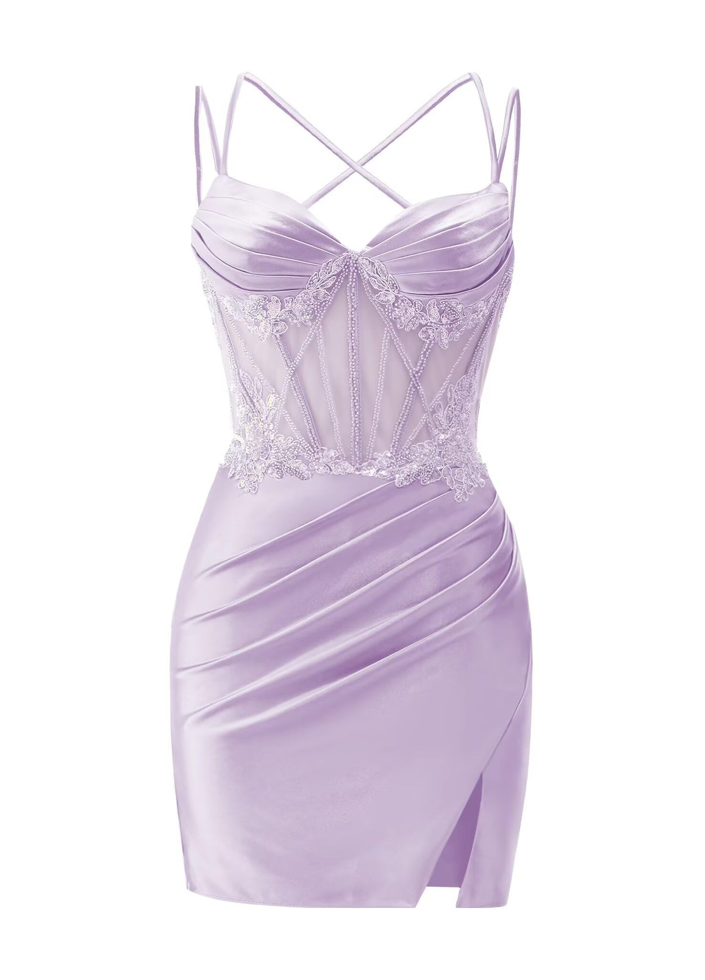 V Neck Satin Homecoming Dresses 2025 Mermaid Prom Dress Short Tight Cocktail Dress for Women