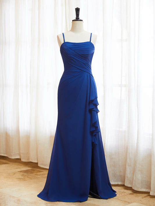 Ruffle Chiffon Bridesmaid Dresses for Women Pleated Ruched Formal Prom Party Dress